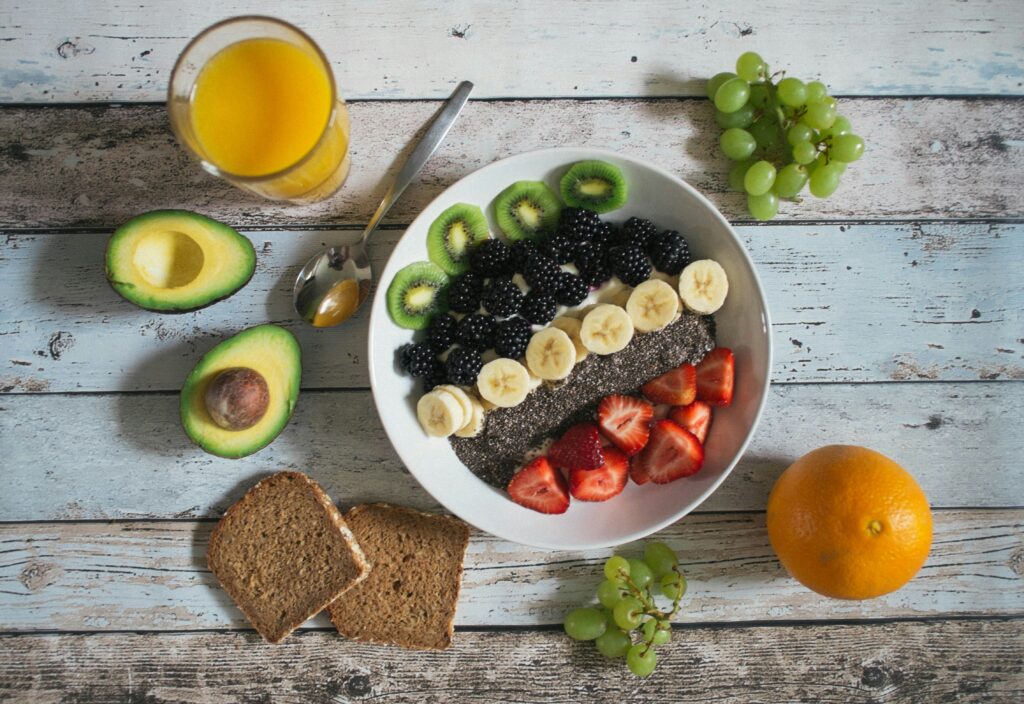 Healthy with fruits